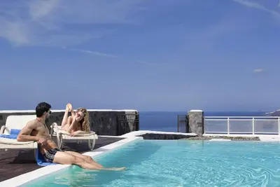 Image de Extraordinary Santorini Villa | 3 Bedrooms | Villa Kagome | Breathtaking Aegean Sea Views | Private Oudoor Pool | Mechalohori