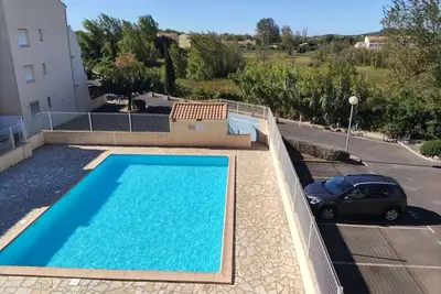 Image de Appartement 2 pièces mezzanine climatisé avec piscine et parking privé à Marseillan