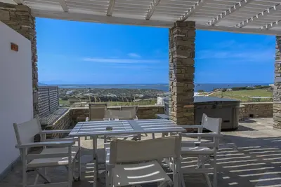 Image de Dazzling Paros Villa | 3 Bedrooms | Villa Contessa | Large Furnished Veranda with Jacuzzi & Brilliant Sea Views | Agia Irini