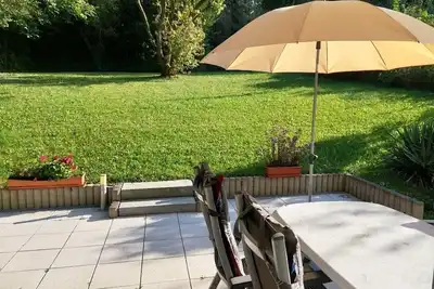 Image de 5 Minuten von Frankfurt, Ruhige Ferienwohnung/ Monteurzimmer mit Terrasse