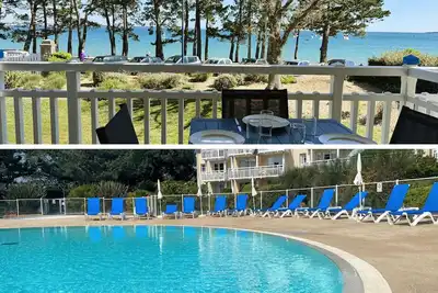 Image de Fouesnant, appartement pieds dans l'eau, vue mer, piscine chauffée