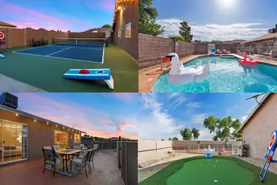 Image de Cozy Retreat with New Pickleball Court + Pool/Games and More!