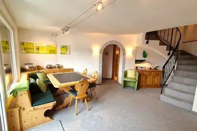 5 1/2-room attic apartment; dining and living room; magnificent view