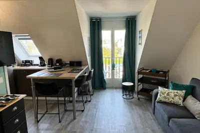 Image de Appartement 3 pers refait à neuf près plage/thalasso à Cabourg, balcon, cuisine équipée