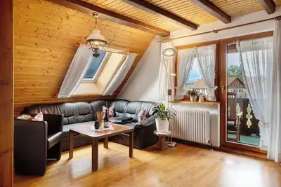 Image de Appartement 'Ferienwohnung Abendrot' avec vue sur les montagnes, jardin partagé et Wi-Fi