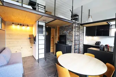 Image de Piscine, balcon, parking, casier à ski, 22m², Les Gets