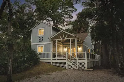Image de The Webber · Boho Beach House w Private Patio and Golf Cart