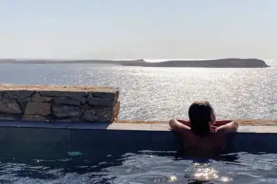 Canava suite Paros, 65sq. m | Private Pool & Panoramic sea view | \"endless blue\"