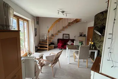 Image de Traumhafter Bergblick: Zwei Balkone auf Zwei Etagen. Biken & Wandern ab Haus