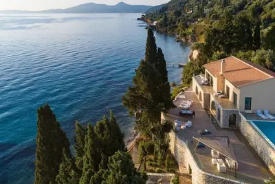 Stunning Seafront Corfu Residence | Villa Serene | Private Heated Pool | Elegance - Luxury - Privacy