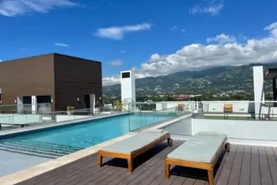 Image de Cozy apartment in new Kingston w/rooftop pool, super close to A/C Marriott.