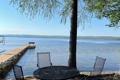 Rare Find. . in Petoskey, beautiful home sleeps 8 with lake frontage and woods.