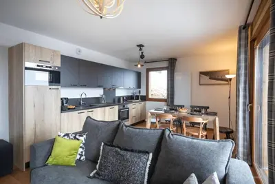 Image de Wifi, terrasse, parking, télévision, casier à ski, 66-70m², Les Saisies