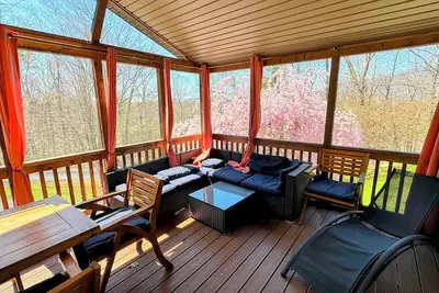 Image de Woodland Whimsy a private escape w/ hot tub, pool, sunroom on 3 acres