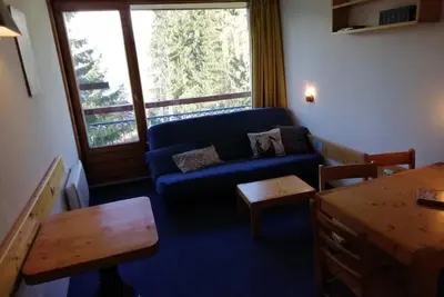 Image de 50m du centre station, 14ème étage, balcon, télévision, 29m², Les Arcs