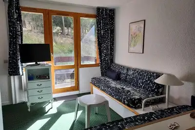 Image de 300m du centre station, 3ème étage, vue station, balcon, casier à ski, 24m², Montchavin La Plagne