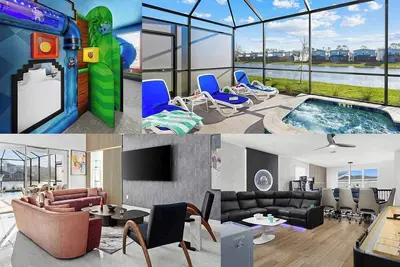 Image de The Radiant | Grand Villa w/ Game Loft & Huge Suites, Mins to Universal & Disney