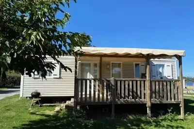 Image de Mobil-home Premium 36m2 (3 Std. - 6/7 Personen) 2 Badezimmer + überdachte Terrasse 7 Personen