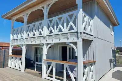 Image de Belle Villa Bois Gujan Mestras Avec Terrasse Bois Voilee