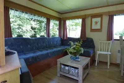 Image de Mobil-home bien équipé avec Jardin en Normandie