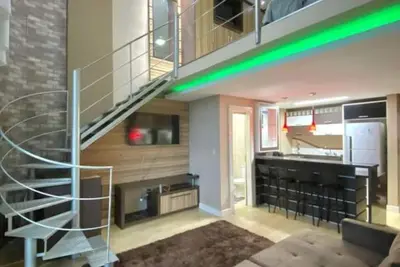 Image de Saint Sebastian Flat 612 - Com Hidro! até 4 Pessoas, Duplex, no Centro
