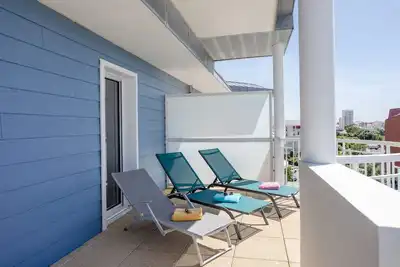 Image de Appartement 'Appart Villa Margaux Proche Mer' avec terrasse privée et Wi-Fi