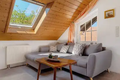 Image de Appartement 'Ferienwohnung Sternenhimmel, 48qm' avec vue sur la montagne, terrasse partagée et Wi-Fi