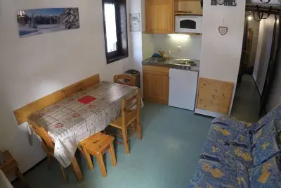 Image de Studio 4 pers avec balcon à 600m des remontées mécaniques, parking et animaux admis