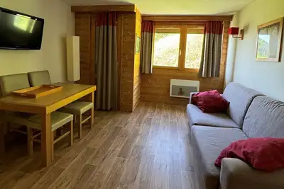 Image de Studio ski aux pieds avec piscine chauffée, WiFi et animaux admis