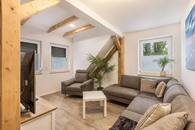 Image de Appartement 'Fewo Landblick Geiseltal' avec jardin partagé, Wi-Fi et climatisation