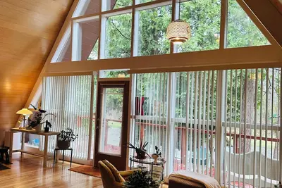 ~New~ Cozy A~Frame right on the AuSable River!