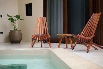 Image de Amazing new jungle lodge in Tulum with private pool.