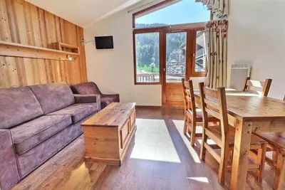 Image de À 50m des pistes de ski, 7ème étage, balcon, casier à ski, 31m², La Tania