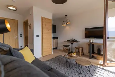 Wifi, piscine, sauna, hammam, balcon, télévision, casier à ski, 20-22m², Combloux