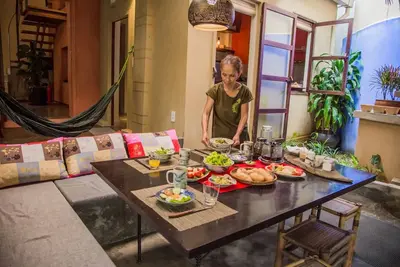 1 min walk to An Bang beach - 2 bdrs private house with tropical garden