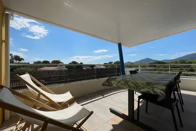 Image de Argelès Plage - T3 Neuf avec Clim, 4 Couchages, Parking, Grande Terrasse