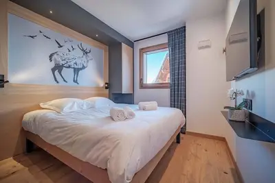 Image de Wifi, centre station, piscine, sauna, hammam, balcon, télévision, casier à ski, 58m², Tignes
