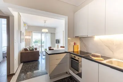 Luxury Beachfront 2-Bedroom Stay in Voula