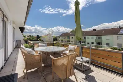 Image de Appartement 'Zuhause Auf Zeit Weserlicht'' avec terrasse partagée, balcon et Wi-Fi