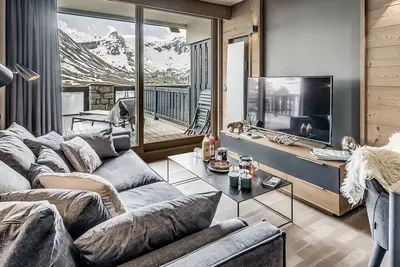 Image de Magnifique 2 pièces cabine 5 personnes avec grande terrasse exposée sud à Tignes