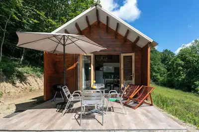 Image de Chalet 'Pondok Indah' avec terrasse privée, jardin privé et Wi-Fi