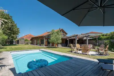Image de Maison familiale style loft à Biscarrosse - 10 personnes, piscin