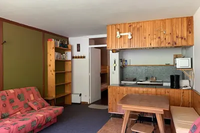Image de Studio 4 personnes, front de piste, grand balcon exposé Sud - Résidence Le Chamois, Pra-Loup 1600