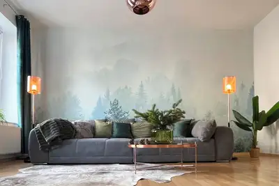 Image de Magic Forest designer luxury apartment, washing, Wlan, boxspring, garden, central