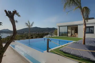 Image de Luxury Legrena Villa | Villa White | 3 Bedrooms | Private Pool with Breathtaking Sea Views | Bbq Facilities | Close to Beach | Sounio