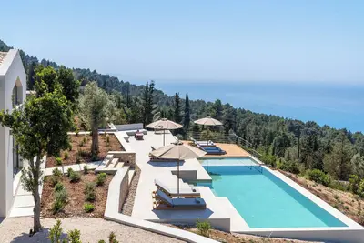 Luxury new Villa Limni with stunning sea views and near to the best beaches