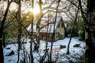 Image de Ellastone; woodland lodge for 8 with hot tub, log burner, Bbq, near Alton Towers