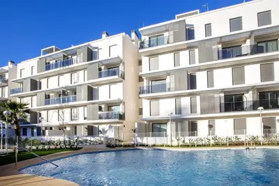 Image de Agréable appartement pour 4 personnes avec piscine, climatisation, Wifi, Tv et terrasse