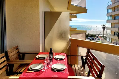 Image de Canet en Roussillon : T2 front de mer 4 pers, parking, terrasse