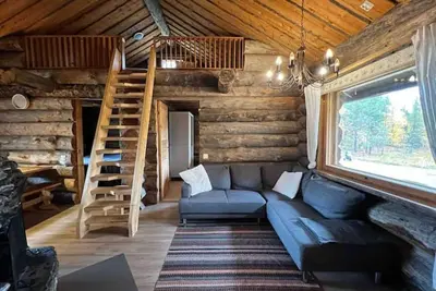 Image de Log cabin in the nature, view to Ylläs fjell, 2 bedrooms + loft